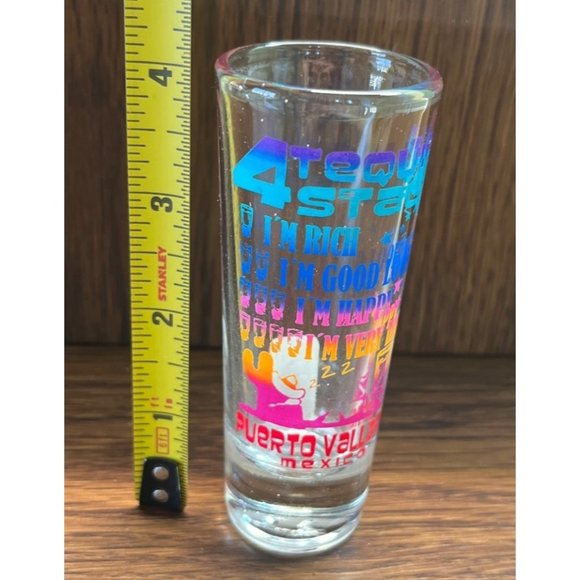 Puerto Vallarta Mexico Shot Glass 4 Stages of Tequila Drinking Tequilero - Picture 3 of 8